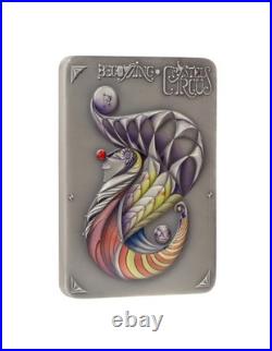 2024 Niue 2 oz Colored Antique Silver Coin Pastel Circus Becoming OGP
