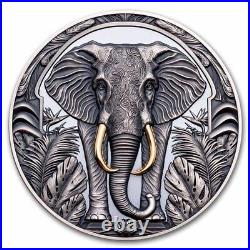 2024 Niue 2 oz Silver Antique Save the Powers Elephant