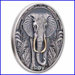 2024 Niue 2 oz Silver Antique Save the Powers Elephant