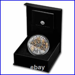 2024 Niue 2 oz Silver Antique Vikings (Gilded) with Box & COA