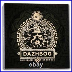 2024 Niue 3 oz Silver Antique Divine Faces of the Sun Dazhbog