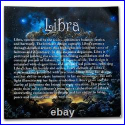 2024 Niue 5 oz Silver Antique Zodiac Libra (with Box and COA) 2024 Niue 5 oz Silver Antique Zodiac Libra (with Box and COA)