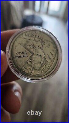 2024 Niue Czech Lion Antiqued Finish Limited to Just 250 Coins