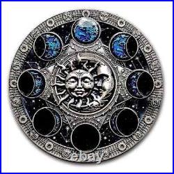 2024 Niue LUNAR CALENDAR 2oz. 999 Silver Antique Coin 500 MINTED IN STOCK