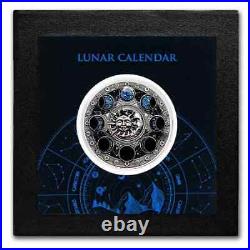 2024 Niue LUNAR CALENDAR 2oz. 999 Silver Antique Coin 500 MINTED IN STOCK