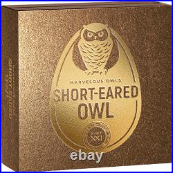 2024 Niue Marvelous Owls Short-eared Owl 1 oz Silver Antiqued Gilded Coin 2024 Niue Marvelous Owls Short-eared Owl 1 oz Silver Antiqued Gilded Coin