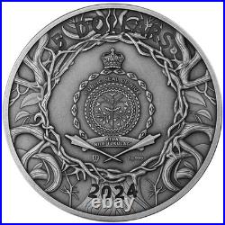 2024 Niue Mystery Tree 2 oz Silver Resin Filled Antiqued Colorized Coin