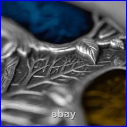 2024 Niue Mystery Tree 2 oz Silver Resin Filled Antiqued Colorized Coin