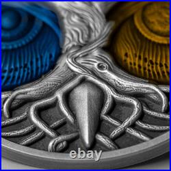 2024 Niue Mystery Tree 2 oz Silver Resin Filled Antiqued Colorized Coin