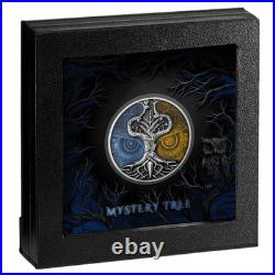 2024 Niue Mystery Tree 2 oz Silver Resin Filled Antiqued Colorized Coin