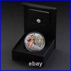 2024 Niue Troya 2 oz Silver Antiqued with Gold Gild & Color with Mintage of 500