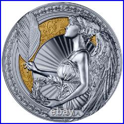 2024 Niue Victoria 1 oz Silver Antiqued Resin Filled Black Proof Coin