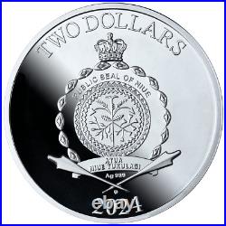 2024 Niue Victoria 1 oz Silver Antiqued Resin Filled Black Proof Coin