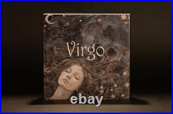 2024 Niue Zodiac Virgo 5 oz Silver Antiqued Glow in the Dark UV Enamel Coin