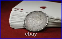 2024 Palau Poker Card Guard 1 oz Silver Antiqued Gilded Coin