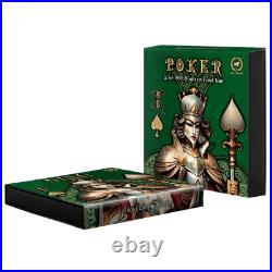 2024 Poker Cards King of Spades 2 oz Silver Antiqued Premium Cast Bar 2024 Poker Cards King of Spades 2 oz Silver Antiqued Premium Cast Bar