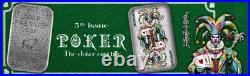 2024 Poker Cards The Joker 2 oz Silver Colorized Premium Cast Bar 2024 Poker Cards The Joker 2 oz Silver Colorized Premium Cast Bar