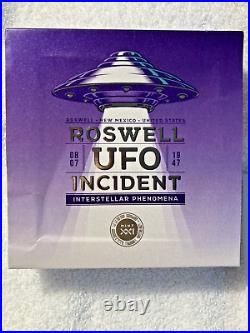 2024 ROSWELL UFO INCIDENT 2 oz Antique High Reief Silver Coin-MINTAGE 1,000