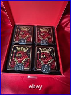 2024 Samoa #6 KING Cards Colored Antique. 999 Silver 4 Coin BOX SET #6 of #200