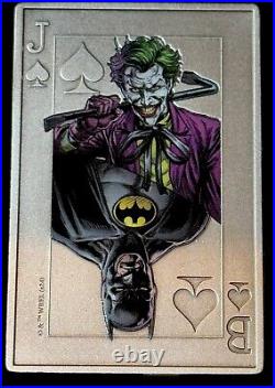 2024 Samoa DC Batman vs Joker 2 oz Silver Antiqued Colorized Incused Coin