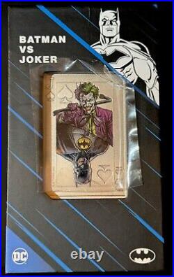 2024 Samoa DC Batman vs Joker 2 oz Silver Antiqued Colorized Incused Coin