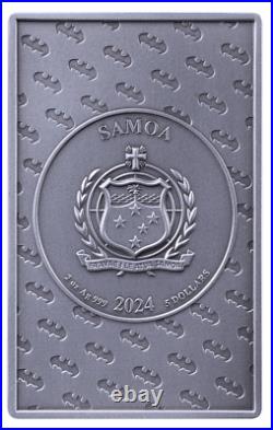 2024 Samoa DC Batman vs Joker 2 oz Silver Antiqued Colorized Incused Coin