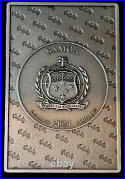 2024 Samoa DC Batman vs Joker 2 oz Silver Antiqued Colorized Incused Coin