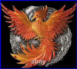 2024 Samoa Phoenix Ascendant 500 Grams Silver Antiqued Coin withCrystal Inlay 2024 Samoa Phoenix Ascendant 500 Grams Silver Antiqued Coin withCrystal Inlay