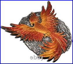 2024 Samoa Phoenix Ascendant 500 Grams Silver Antiqued Coin withCrystal Inlay 2024 Samoa Phoenix Ascendant 500 Grams Silver Antiqued Coin withCrystal Inlay