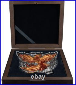 2024 Samoa Phoenix Ascendant 500 Grams Silver Antiqued Coin withCrystal Inlay 2024 Samoa Phoenix Ascendant 500 Grams Silver Antiqued Coin withCrystal Inlay