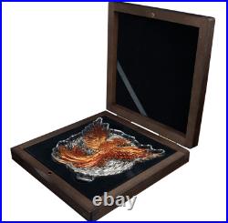 2024 Samoa Phoenix Ascendant 500 Grams Silver Antiqued Coin withCrystal Inlay 2024 Samoa Phoenix Ascendant 500 Grams Silver Antiqued Coin withCrystal Inlay