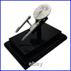 2024 Samoa Star Trek USS Enterprise Shaped 3 oz 999 Antique Finish Silver Coin