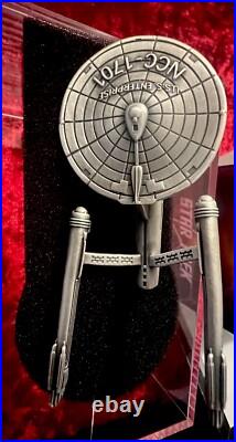 2024 Samoa Star Trek USS Enterprise Shaped 3 oz 999 Antique Finish Silver Coin 2024 Samoa Star Trek USS Enterprise Shaped 3 oz 999 Antique Finish Silver Coin