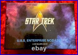 2024 Samoa Star Trek USS Enterprise Shaped 3 oz 999 Antique Finish Silver Coin 2024 Samoa Star Trek USS Enterprise Shaped 3 oz 999 Antique Finish Silver Coin