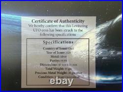 2024 Silver Levitating UFO Coin! Mintage of only 1999