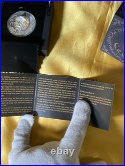 2024 Tuvalu/Perth Alicanto 2oz Silver Domed Coin Silver & Gold Flakes Antiqued 2024 Tuvalu/Perth Alicanto 2oz Silver Domed Coin Silver & Gold Flakes Antiqued