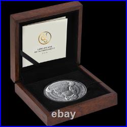 2024 United Crypto States Binary Bull 2 oz Silver Holographic Antiqued Coin