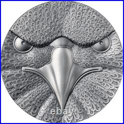 2024 United Crypto States Binary Eagle 2oz Silver Antiqued Coin