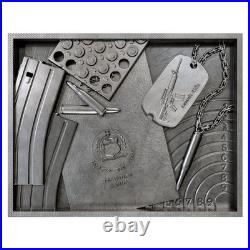 2025 2 oz. 999 Fine Silver Coin Mission X Assault Rifle Samoa 5 Tala Uncirculatd