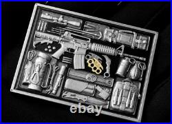 2025 2 oz. 999 Fine Silver Coin Mission X Assault Rifle Samoa 5 Tala Uncirculatd