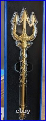 2025 2 oz Republic of Chad. 999 Silver Poseidon Trident Coin COA, High Relief