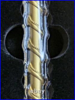 2025 2 oz Republic of Chad. 999 Silver Poseidon Trident Coin COA, High Relief