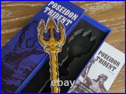 2025 2 oz Republic of Chad. 999 Silver Poseidon Trident Coin COA, High Relief