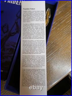 2025 2 oz Republic of Chad. 999 Silver Poseidon Trident Coin COA, High Relief