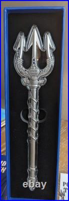 2025 2 oz Republic of Chad. 999 Silver Poseidon Trident Coin COA, High Relief S