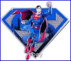 2025 Barbados DC Full of Superpower Superman 3 oz Silver Antiqued Color Coin