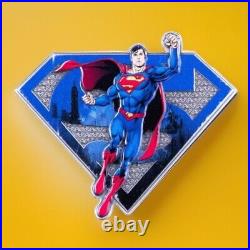 2025 Barbados DC Full of Superpower Superman 3 oz Silver Antiqued Color Coin