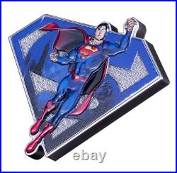 2025 Barbados DC Full of Superpower Superman 3 oz Silver Antiqued Color Coin