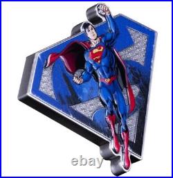 2025 Barbados DC Full of Superpower Superman 3 oz Silver Antiqued Color Coin