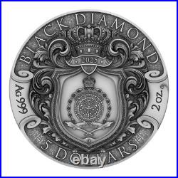 2025 Black Diamond 2 oz High Relief Antiqued Silver Coin By T&S Coin Mint 2025 Black Diamond 2 oz High Relief Antiqued Silver Coin By T&S Coin Mint